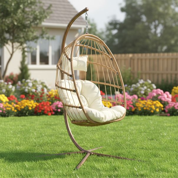 eHomeGarden Ljuljaška jaje bež - SP-201A-YL