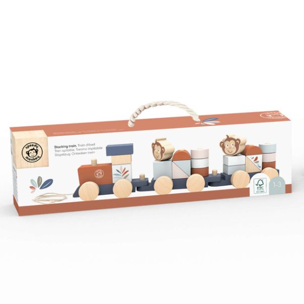 SPEEDY MONKEY- Drveni voz umetaljka - SP1004