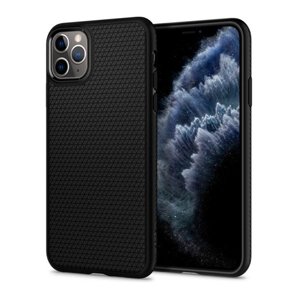 Maska za iPhone 11 Pro Max mat crna Spigen Liquid Air - 075CS27134