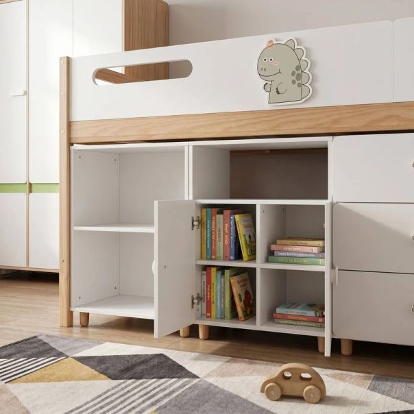 Dečiji ormar sa tri krila KINDER HOME DINO, sa policama, polugom za vešanje i 6 vrata - EP3228967