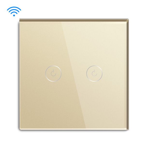 EXESHOP Wi-Fi pametni prekidač 2G TUYA Zlatni (WIFI TOUCH SWITCH) - SS004