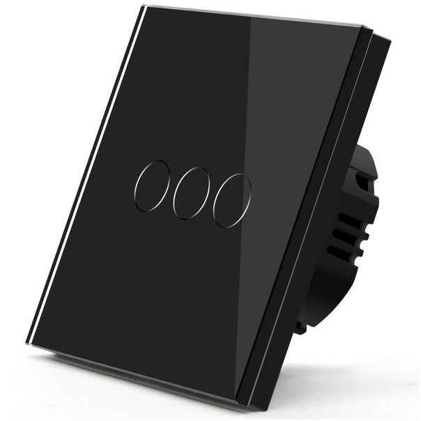 EXESHOP Wi-Fi pametni prekidač 3G TUYA Crni (WIFI TOUCH SWITCH) - SS008