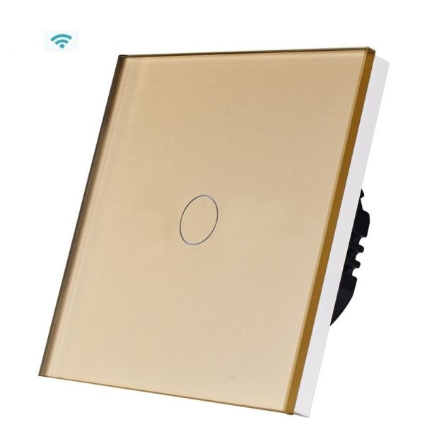 EXESHOP Wi-Fi pametni prekidač 1G TUYA Zlatni NN (WIFI TOUCH SWITCH) - SS012