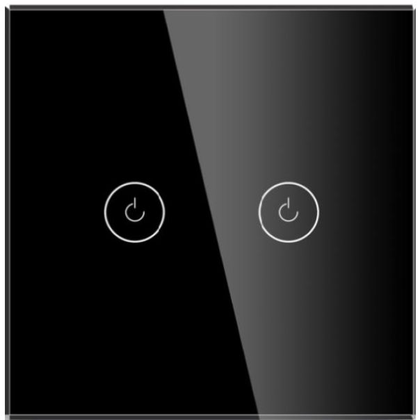 EXESHOP Wi-Fi pametni prekidač 2G TUYA Crni NN (WIFI TOUCH SWITCH) - SS014