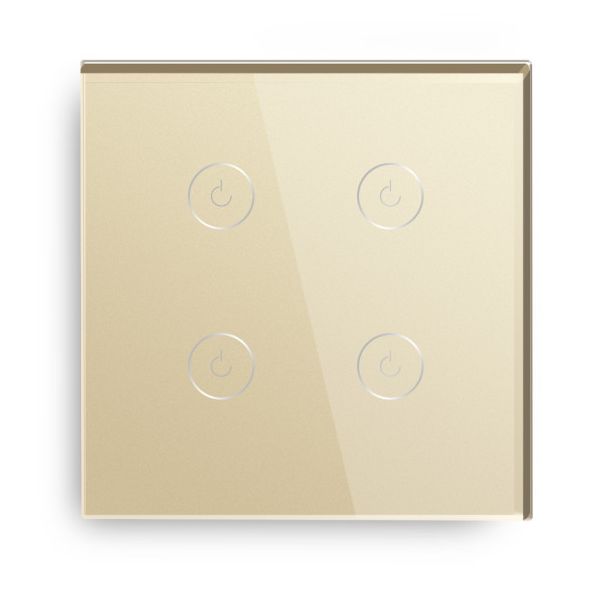 EXESHOP Wi-Fi pametni prekidač 4G TUYA Zlatni (WIFI TOUCH SWITCH) - SS021