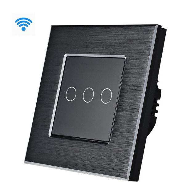EXESHOP 3G Wi-Fi pametni prekidači AL Crni (WIFI TOUCH SWITCH) - SS028