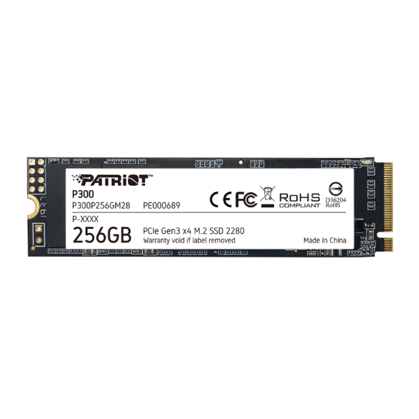 SSD M.2 NVMe 256GB Patriot P300 1700MBs/1100MBs P300P256GM28 - 88610