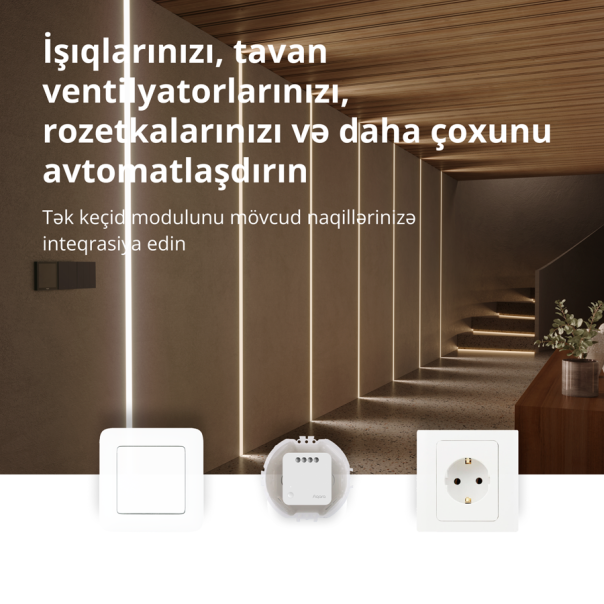 AQARA Prekidački modul Singl (sa neutralom) T1, SSM-U01 - SSM-U01