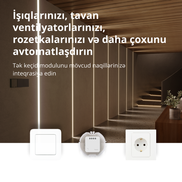 AQARA SSM-U01 T1 Prekidački modul Singl (bez neutrala) - SSM-U02