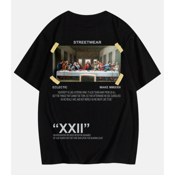 Streetwear Tajna večera, Crna - P-1058