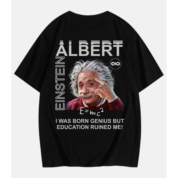 Streetwear Albert Einstein, Crna - P-1087