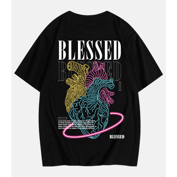 Streetwear Blessed, Crna - P-1088