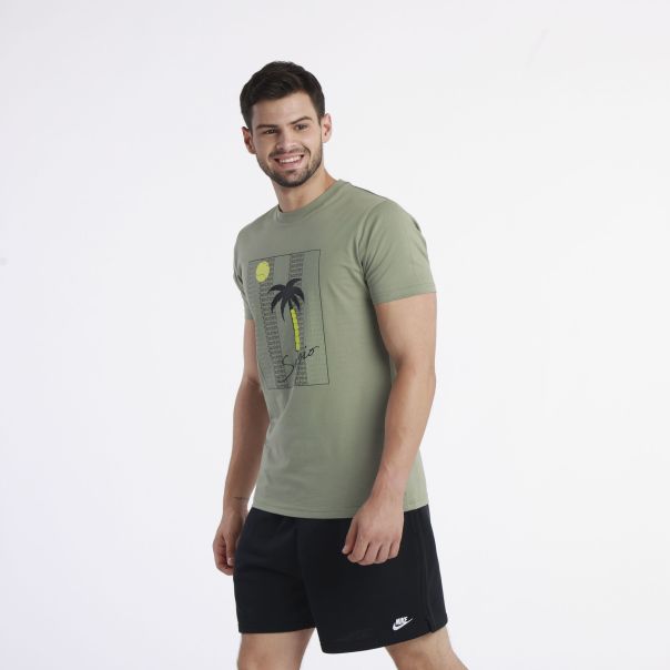 SERGIO TACCHINI Majica kratak rukav palm shirt M - STA241M804-63