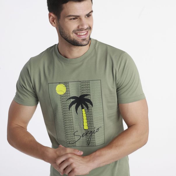 SERGIO TACCHINI Majica kratak rukav palm shirt M - STA241M804-63