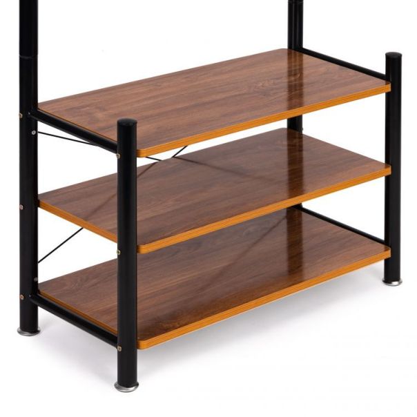 MODERNHOME Stalak za cipele i jakne sa policama - GH-202 BLACK