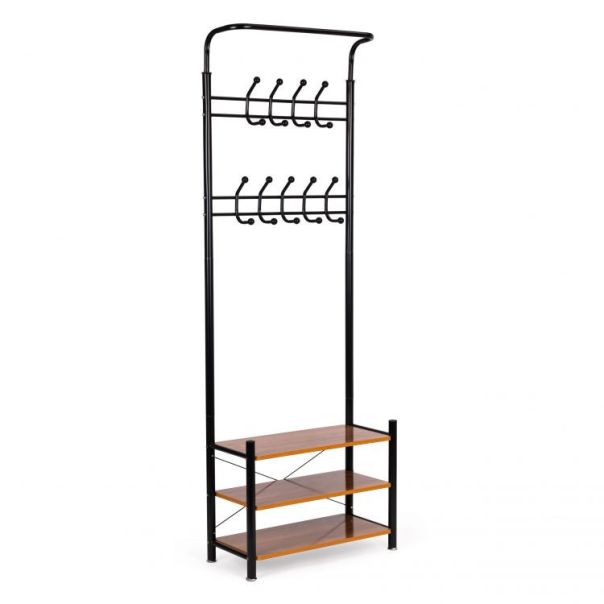 MODERNHOME Stalak za cipele i jakne sa policama - GH-202 BLACK