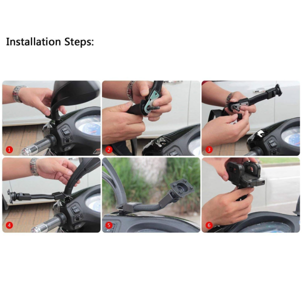 Držač za telefon za bicikl i motor RG-09 crni - 023716b