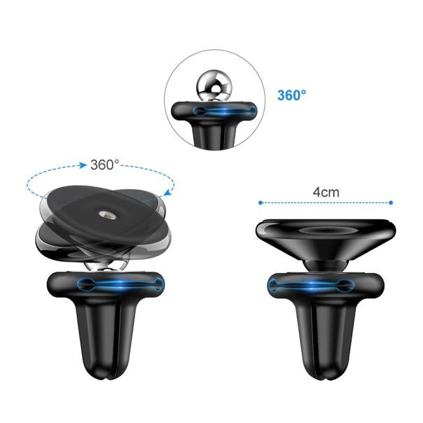 Stalak za ventilaciju Floveme magnetic crni - 209443