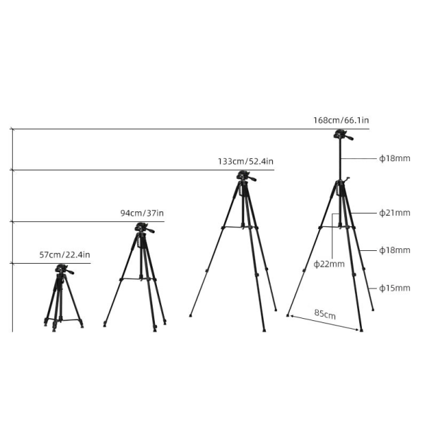 Stativ Tripod F-3670 168cm - 617435