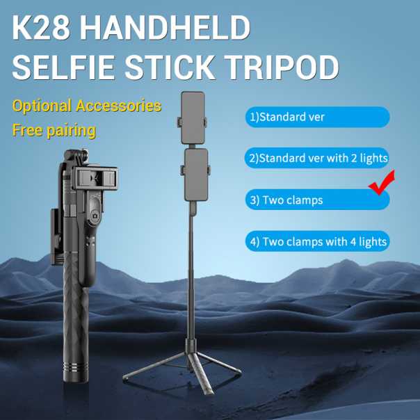 Stativ Tripod Wireless + Selfie Stick K28 - 616567