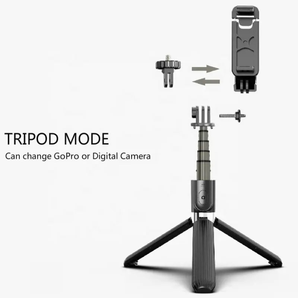 Stativ Tripod Wireless + Selfie Stick L03 (190-830mm) crni - 617497
