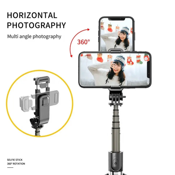Stativ Tripod Wireless + Selfie Stick L03 (190-830mm) crni - 617497