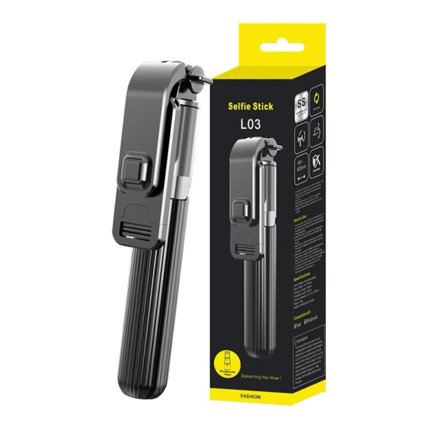 Stativ Tripod Wireless + Selfie Stick L03 (190-830mm) crni - 617497