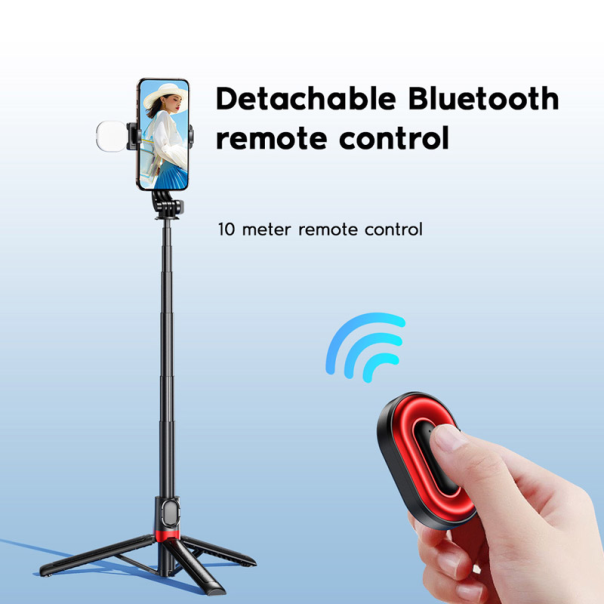 Stativ Tripod Wireless + Selfie Stick REMAX P60 1.3m crni - 620560