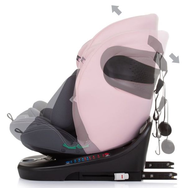 CHIPOLINO Autosedište za decu 40-150cm Motion flamingo - STKMOT02405FL