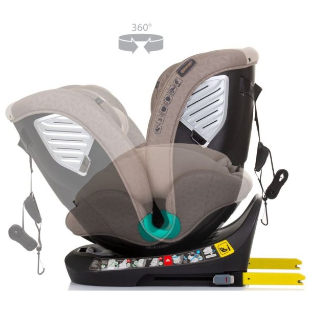 CHIPOLINO Auto sedište Supreme macadamia 360°, IsoFix, i-Size, 40-150 cm - STKSU02403MA