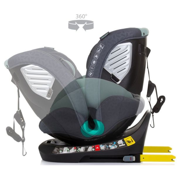 CHIPOLINO Auto sedište Supreme  360°, IsoFix, i-Size, 40-150 cm pastel green - STKSU02404PG