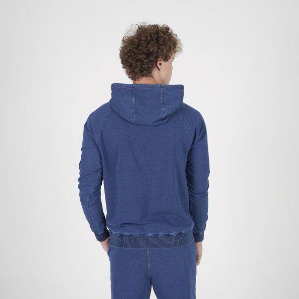 SERGIO TACCHINI Duks sa kapuljačom denim damarindo hoodie M - STM12154-255