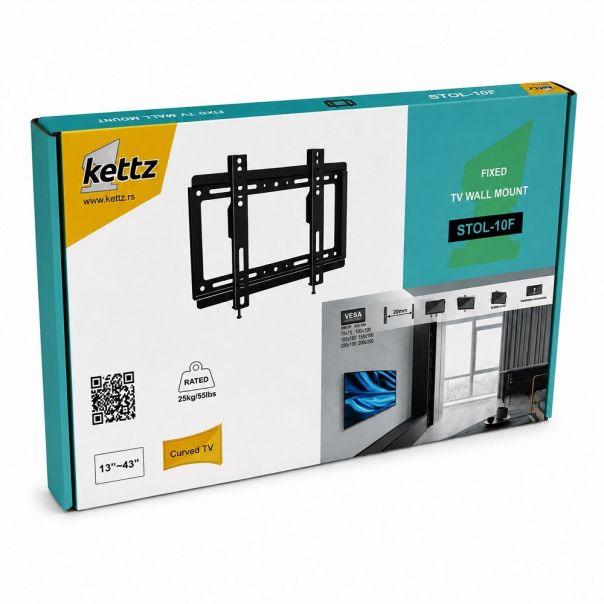 Kettz Nosač STOL–10F Fiksni Nosač za TV 13