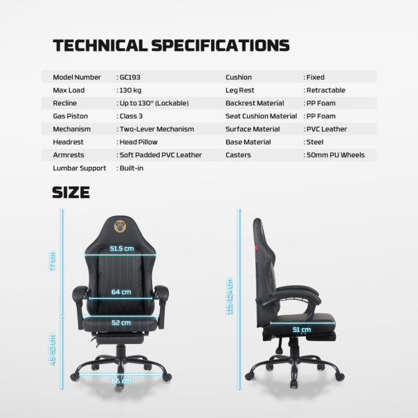 Stolica Gaming Fantech GC193 plava - 221884
