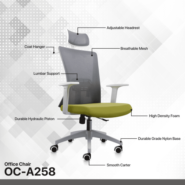 FANTECH Stolica Office OC-A258, siva - 208960