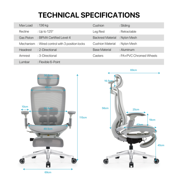 Stolica Office Fantech OC2 Ergonomska crna - 218226
