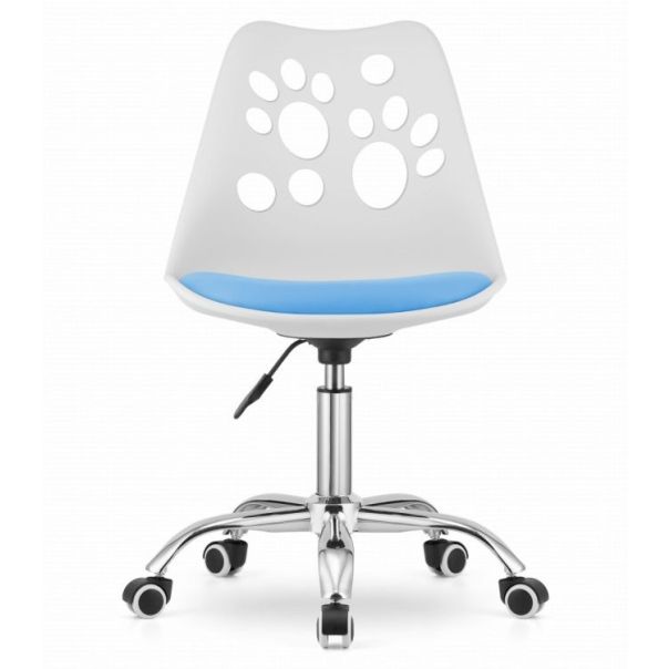 MODERNHOME Stolica print white blue - 3741_1-PRINT-J