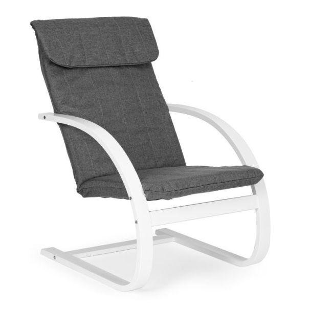 MODERNHOME Stolica za ljuljanje sa naslonom za noge white - TXWQM-31-6WHI