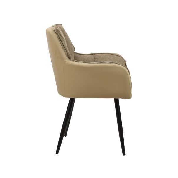 SILLA Trpezarijska Stolica Ra Krem Zlatna - EP3282869