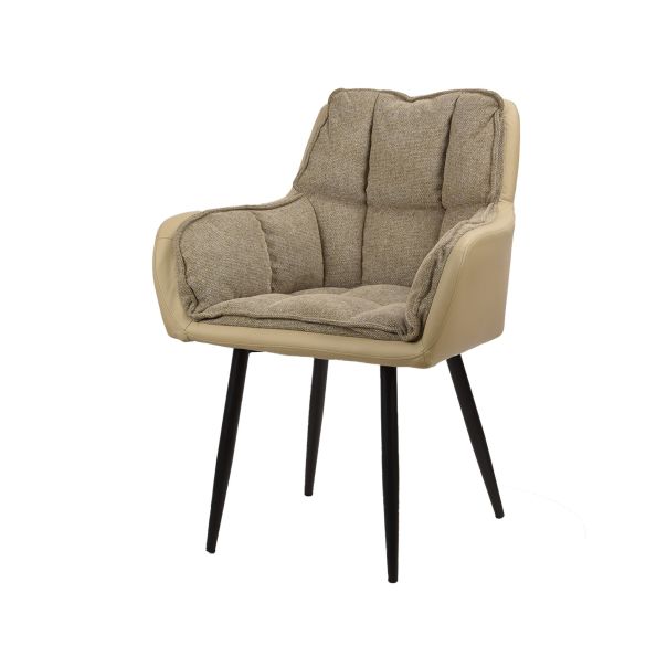 SILLA Trpezarijska Stolica Ra Krem Zlatna - EP3282869