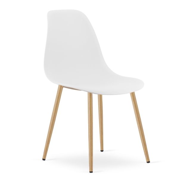 OSKAR Stolice wat bele, nogare imitacija drveta, set od 4 komada - 4053_4-WAT-1