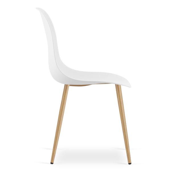 OSKAR Stolice wat bele, nogare imitacija drveta, set od 4 komada - 4053_4-WAT-1