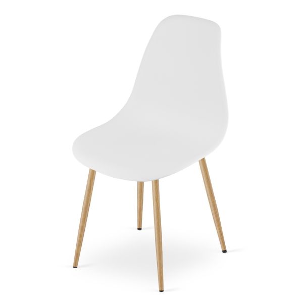 OSKAR Stolice wat bele, nogare imitacija drveta, set od 4 komada - 4053_4-WAT-1