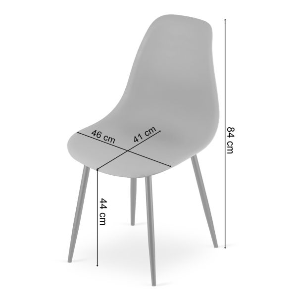 OSKAR Stolice wat bele, nogare imitacija drveta, set od 4 komada - 4053_4-WAT-1