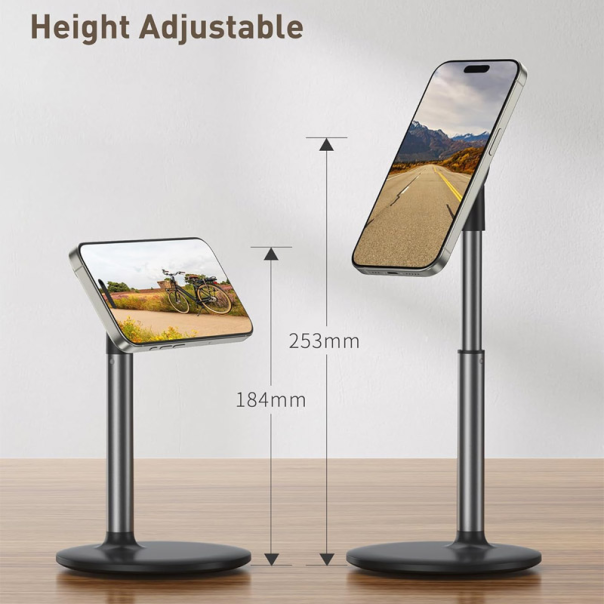 Stoni držač za telefon MAGSAFE sa podesivom visinom H048 crni - 614465