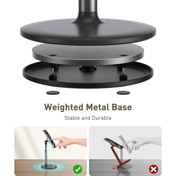 Stoni držač za telefon MAGSAFE sa podesivom visinom H048 crni - 614465