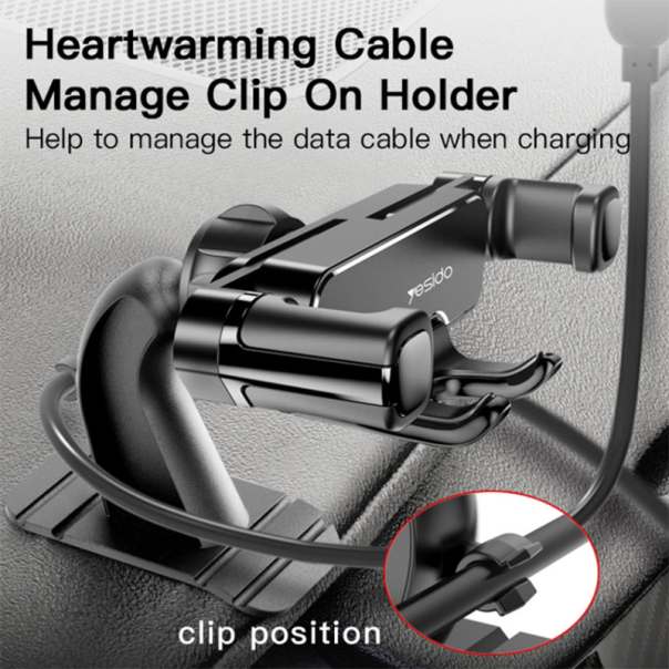 Stoni držač za telefon YESIDO C90 crni - 620571