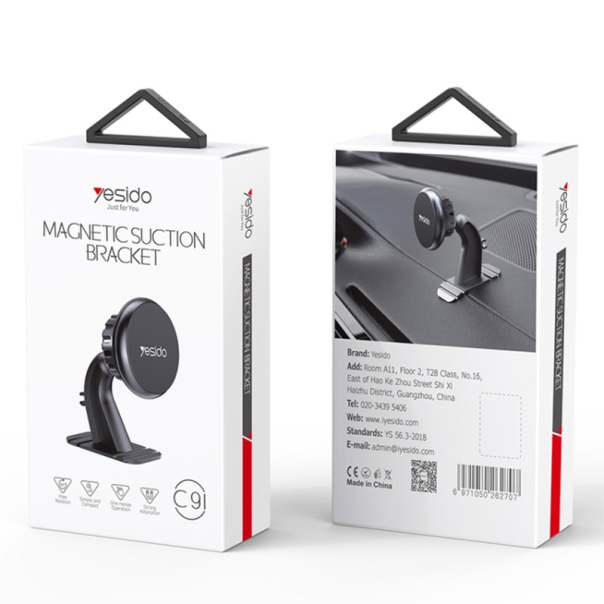 Stoni držač za telefon YESIDO C91 crni - 620570