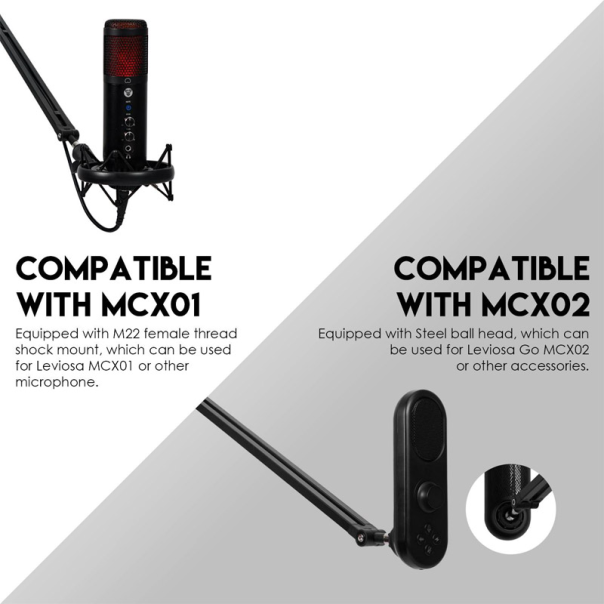 Studijski stalak za mikrofonon Fantech AC902s Microfone boom arm crni - G214445