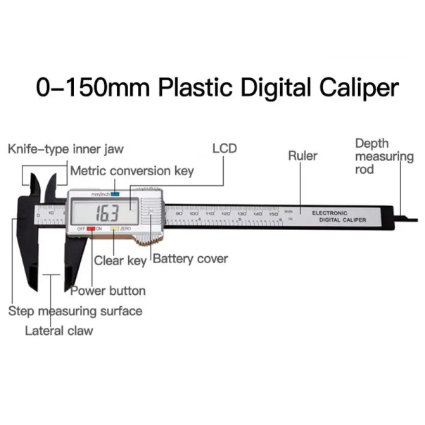 Subler digitalni sivi - 209760